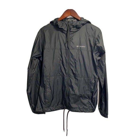 Columbia Women’s Windbreaker Full Zip Hooded Jacket Lightweight Black Size Small - Picture 1 of 4